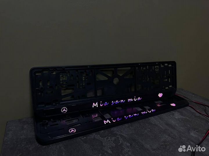 Номерная led рамка с вашим дизайном