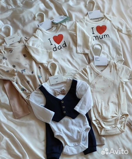 Одежда для новорожденных hm 56 62 68 новая