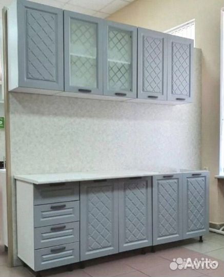 Кухня Агава Белая/Антрацит 2,0 м