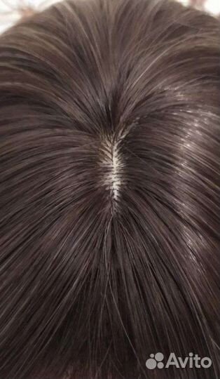 Парик каскад с удлиненной челкой Блонд Омбре