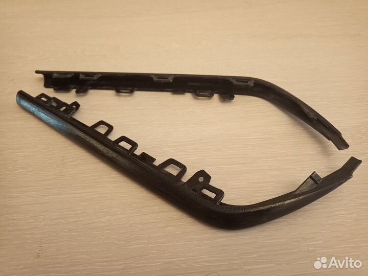 Молдинги заднего бампера Mercedes 222 рест