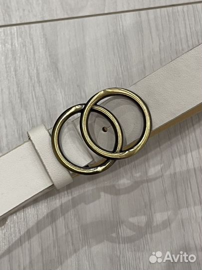 Ремень женский белый