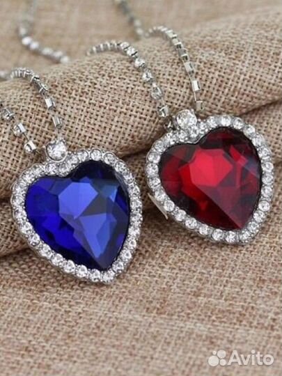 Ожерелье с кулоном Сердце / 8 цветов