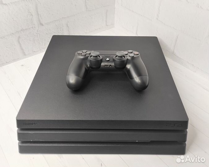 PS4 PRO стандартный комплект + коробка