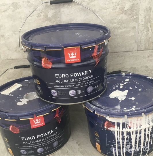 Краска моющаяся Tikkurila Euro Power 7 база C бесц