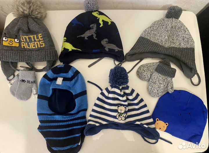 Шапка шлем для мальчика 46 48