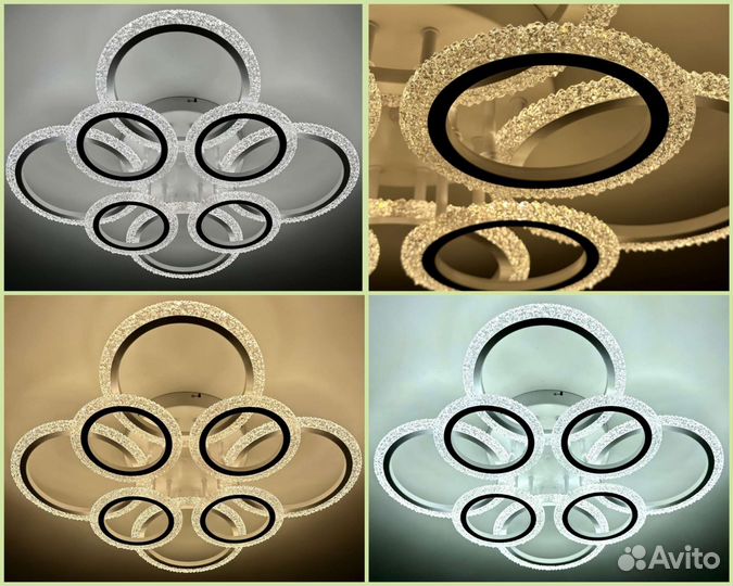 Круглая LED Люстра в современном стиле Разные