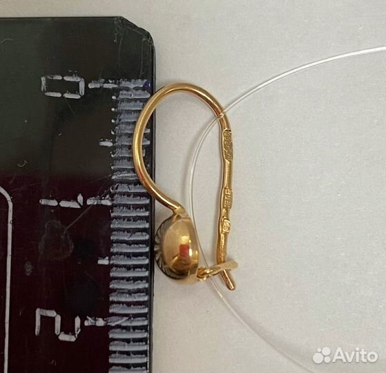 Золотые серьги 585 проба СССР