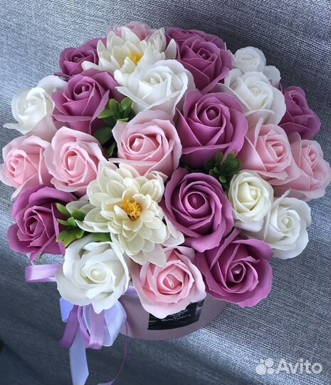 Букет из мыльных роз
