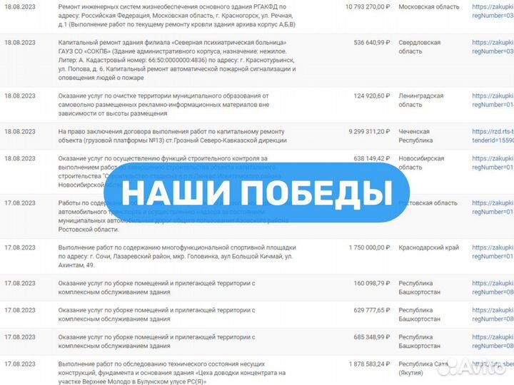 Тендерное сопровождение / Тендерный специалист