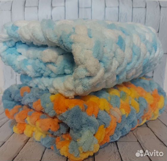 Плед детский вязаный ручная работа