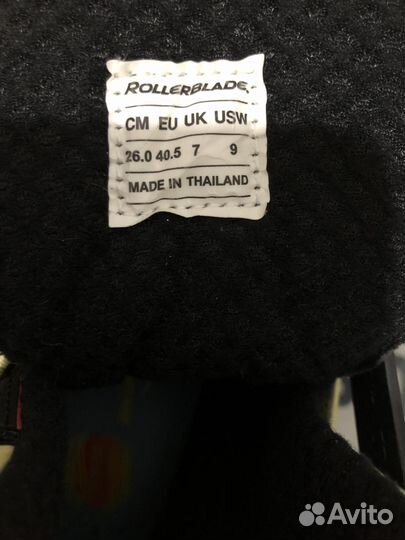 Роликовые коньки rollerblade, наколенники р.38