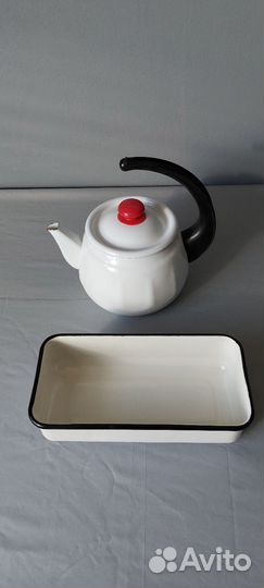 Чайник и лотки эмалированные СССР