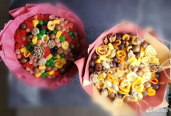 Букеты из сухофруктов и орехов