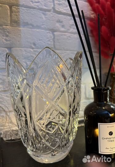 Хрустальная ваза винтаж