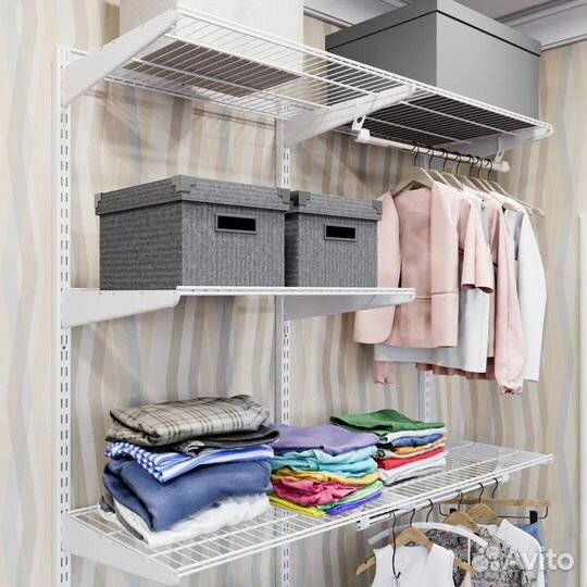 Универсальная маленькая гардеробная белая 350 (126