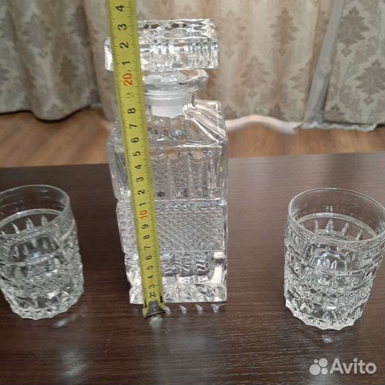 Хрустальный набор для виски и стаканы Богемия