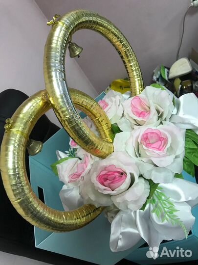 3 шт Украшение на крышу машины, кольца свадебные