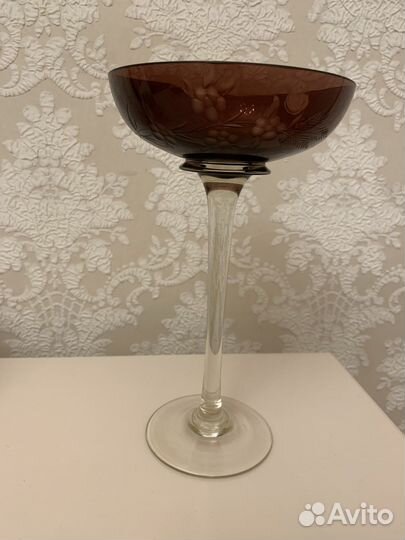 Ваза,конфетница марганцево стекло