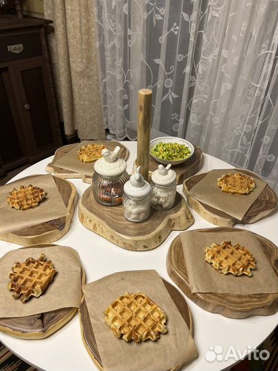 Набор досочек для подачи и сервировки из спилов