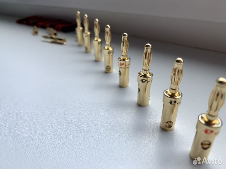 Коннекторы тип банан медь/позолота