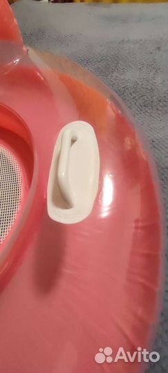 Надувной круг со спинкой и ручками Intex