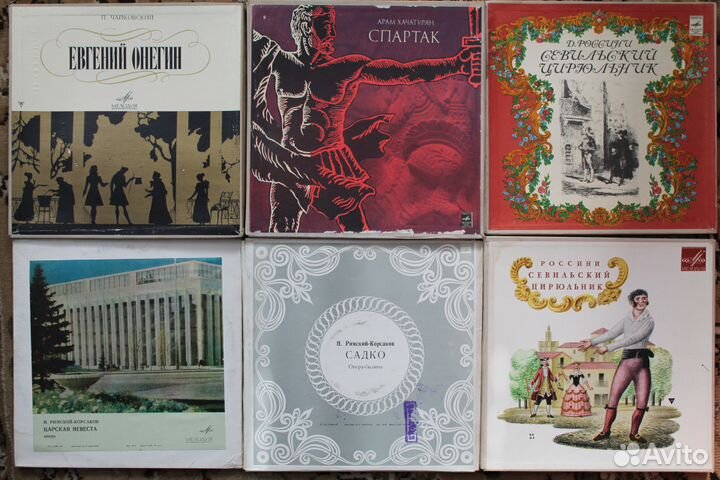 Пластинки с записями опер