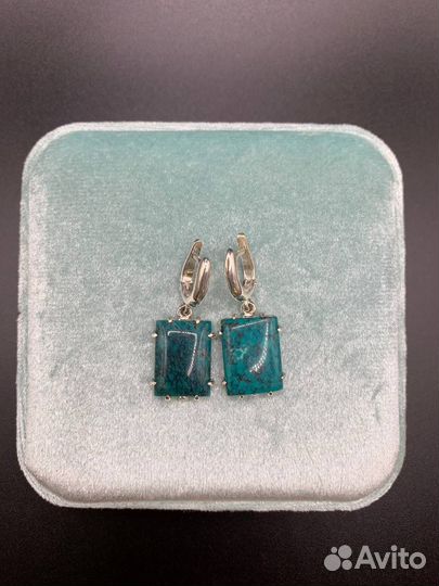 Серебряные серьги с бирюзой