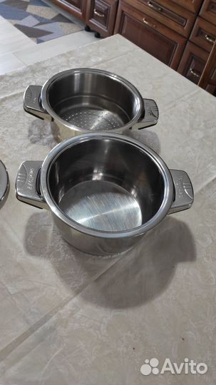 Кастрюля 3л berghoff + пароварка