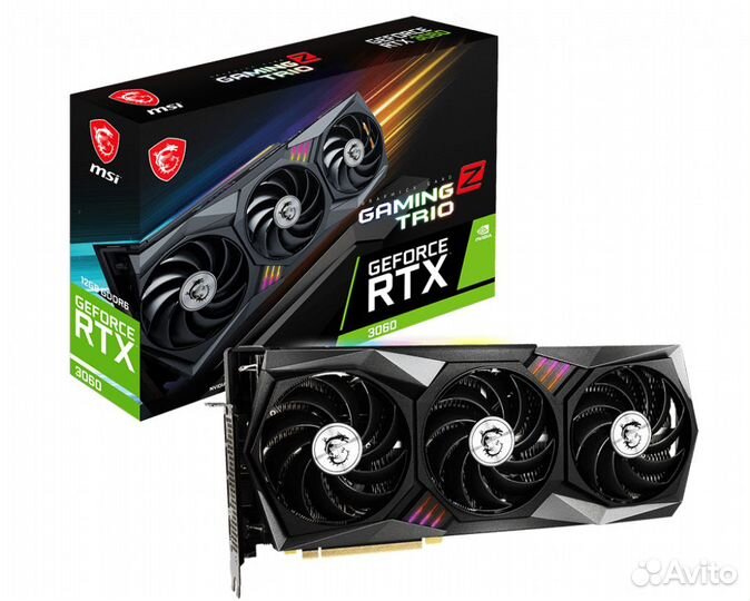 Видеокарта RTX 3060 12GB MSI gaming Z trio LHR