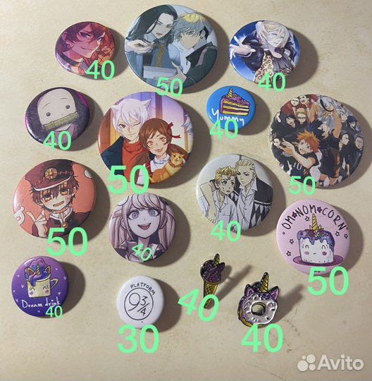 Значки с аниме