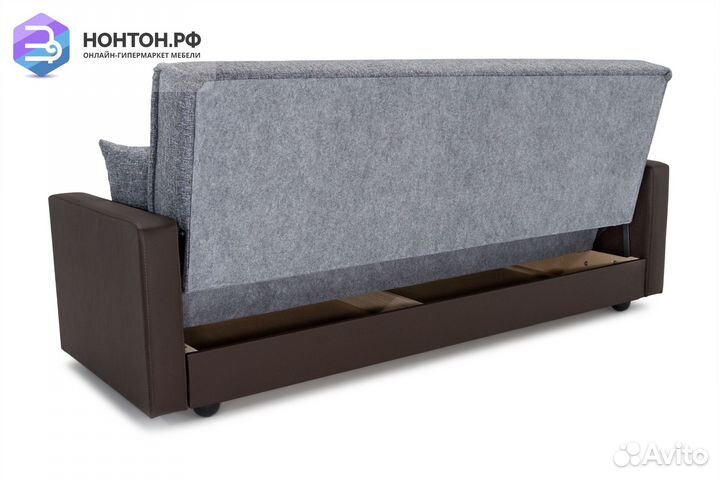 Диван книжка Лондон рогожка серая