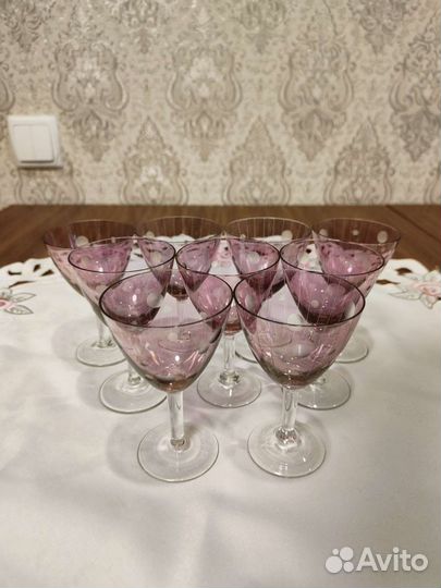 Хрустальные рюмки на ножке СССР