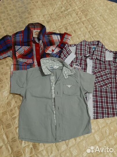 Рубашки тонкие для мальчика 86