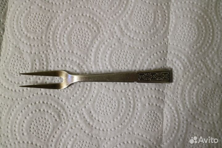 Серебряная вилка для ветчины, сыра и тд, 875 проба