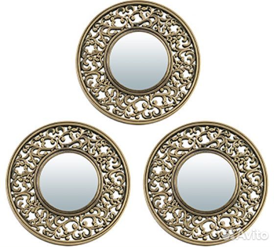 Комплект зеркал декоративных qwerty «Лион» бронза