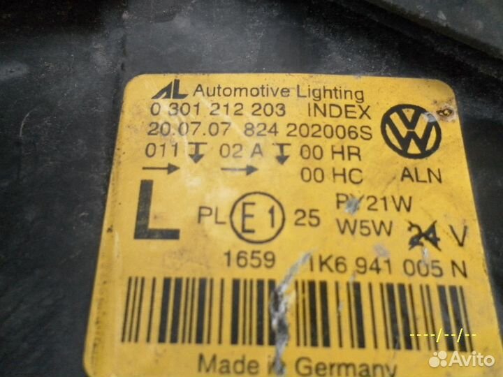 Фара передняя левая Volkswagen Golf 5