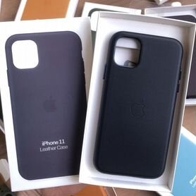 Чехол на iPhone 11 Leather case кожаный синий