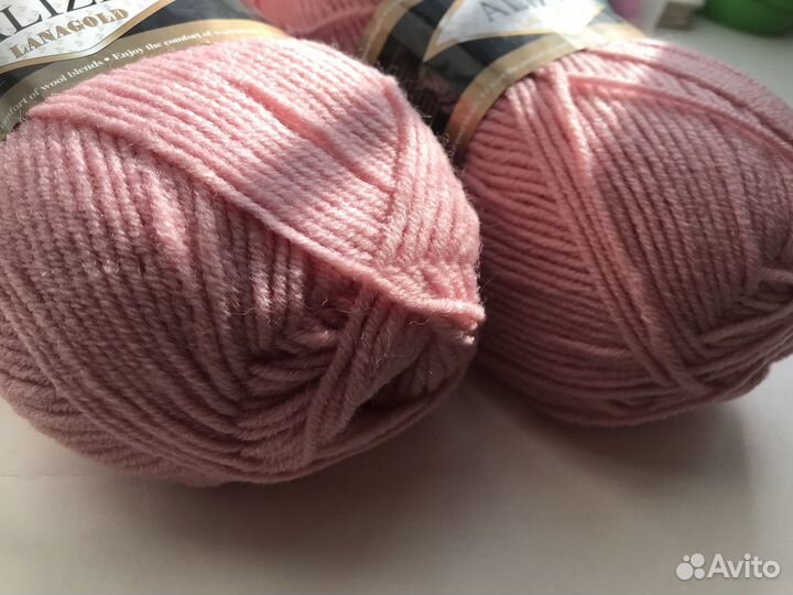 Пряжа alize lanagold цвет пудра