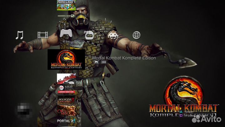 PS3 Slim прошитая +35игр и 2джоя