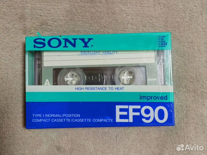 Аудиокассетa Sony EF 90 новая в упаковке