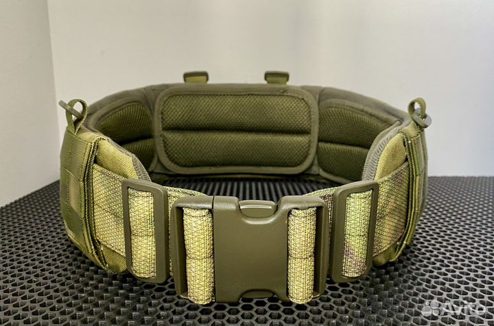 Боевой тактический пояс варбелт с капами