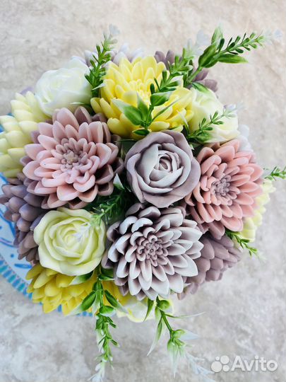 Нежный весенний букет из мыла