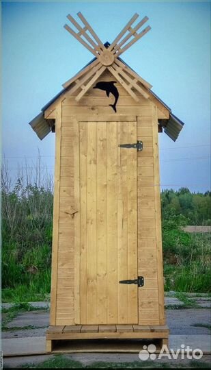 Уличный туалет деревянный Ш323
