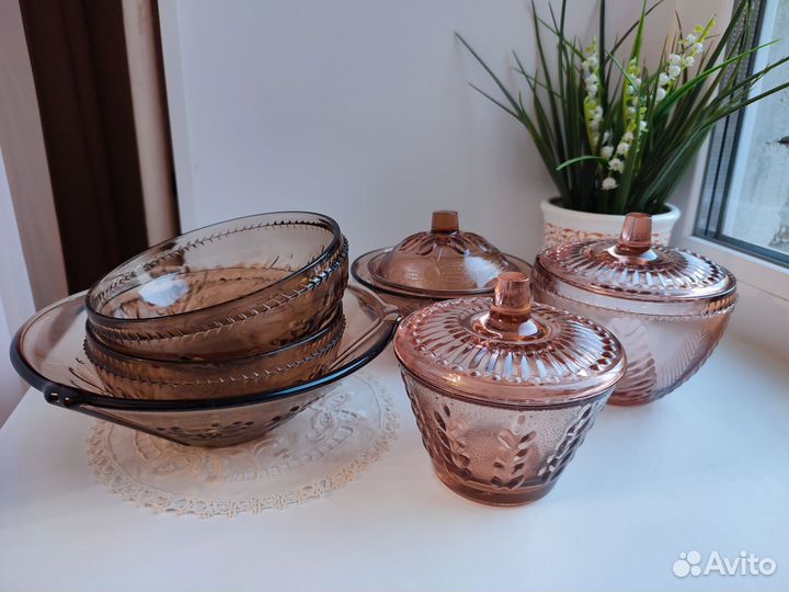 Посуда цветное стекло СССР