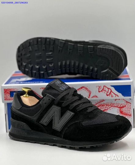 Кроссовки New Balance 574 Black (Арт.88978)