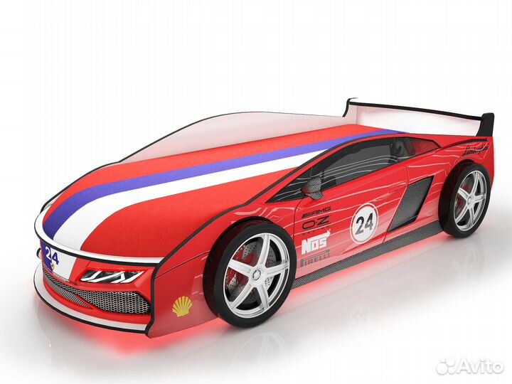 Кровать машинка детская 170х70