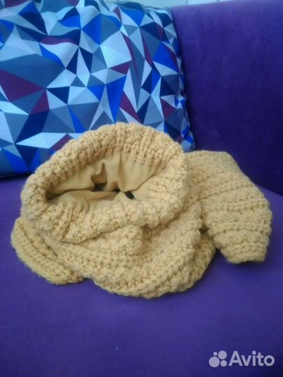 Комплект шапка и снуд женский