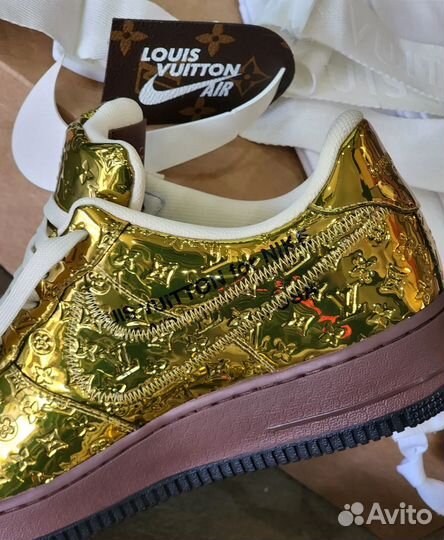 Кроссовки Louis Vuitton x Air Force 1 Low Metallic