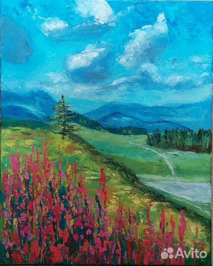 Картина маслом на холсте пейзаж